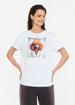 Liu Jo T-shirt avec imprimé et strass|Femme T-Shirts Et Tops