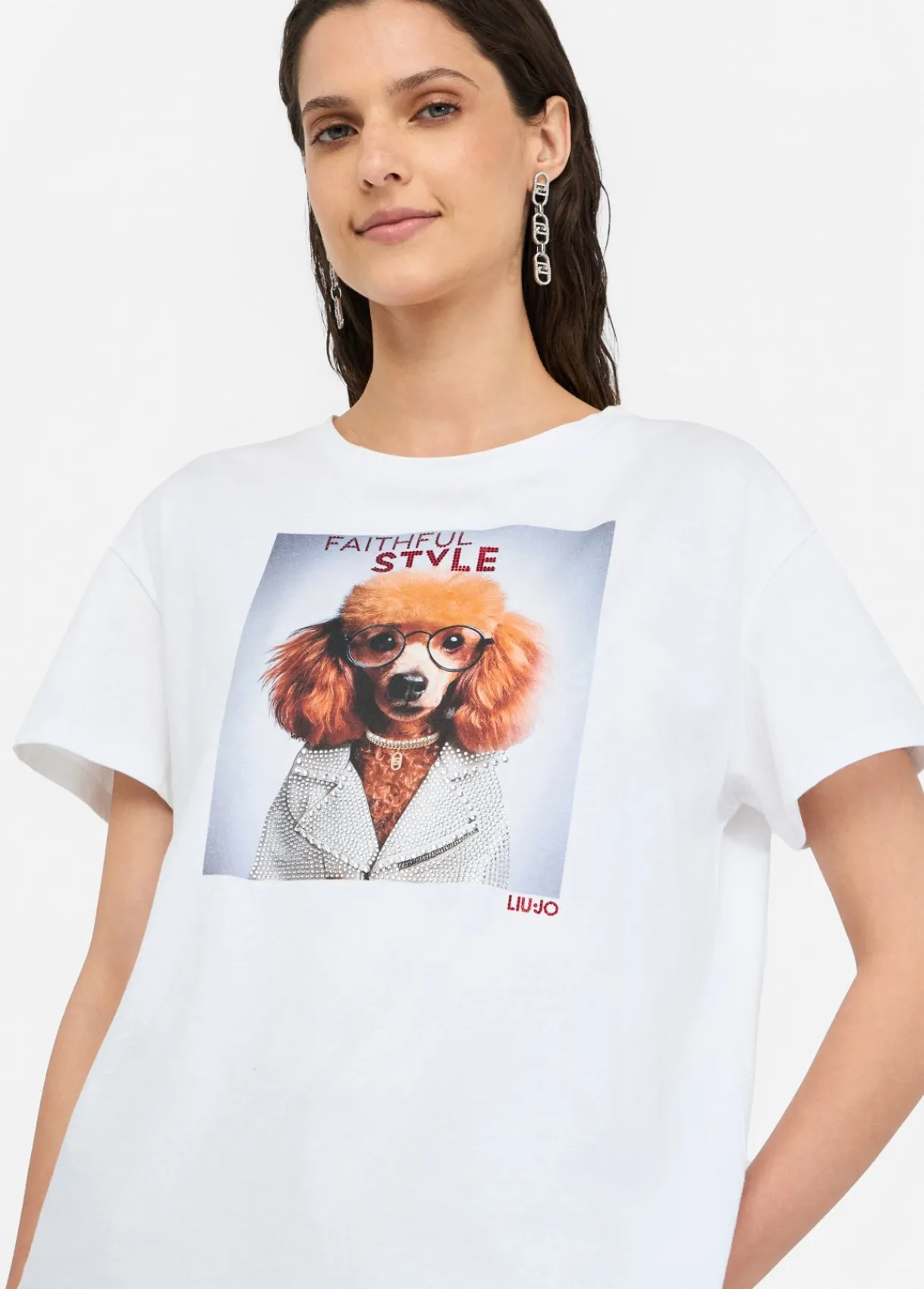 Liu Jo T-shirt avec imprimé et strass|Femme T-Shirts Et Tops