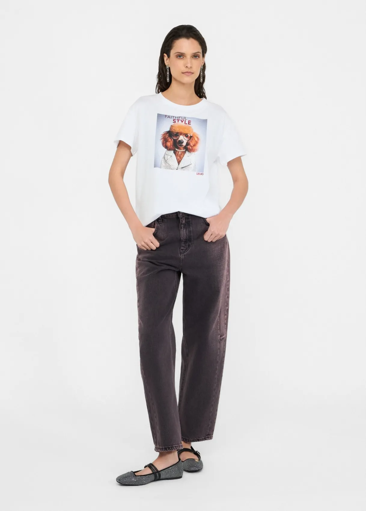Liu Jo T-shirt avec imprimé et strass|Femme T-Shirts Et Tops