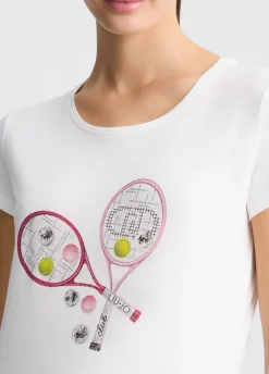 Liu Jo T-shirt avec imprimé et strass|Femme T-Shirts Et Tops
