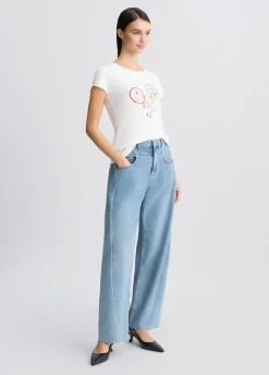 Liu Jo T-shirt avec imprimé et strass|Femme T-Shirts Et Tops