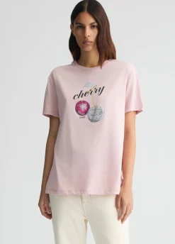 Liu Jo T-shirt avec imprimé et strass|Femme T-Shirts Et Tops
