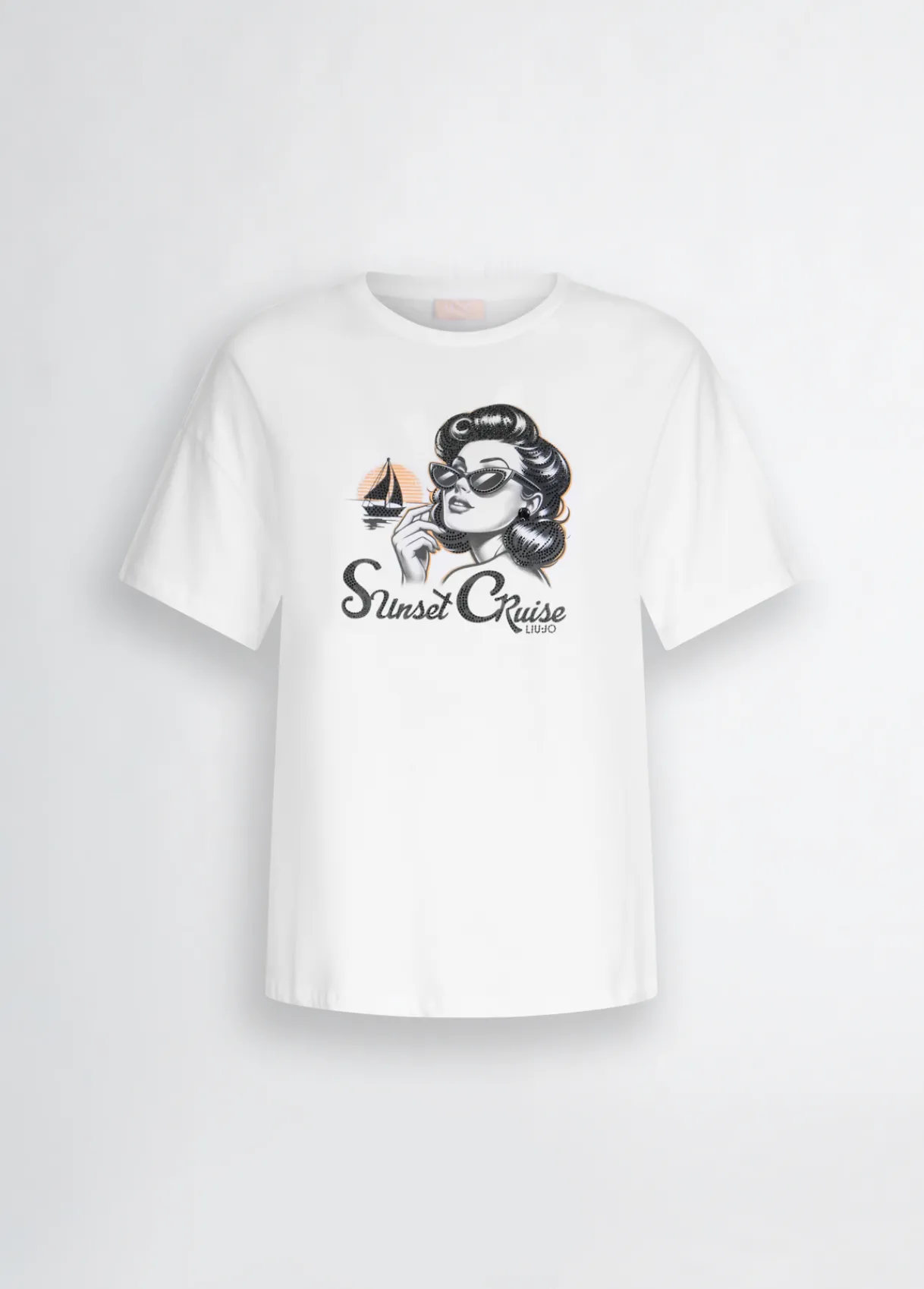 Liu Jo T-shirt avec imprimé et strass|Femme T-Shirts Et Tops