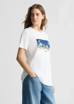 Liu Jo T-shirt avec imprimé et strass|Femme T-Shirts Et Tops