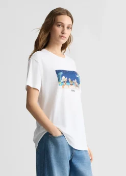 Liu Jo T-shirt avec imprimé et strass|Femme T-Shirts Et Tops