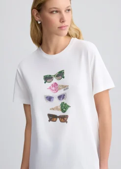 Liu Jo T-shirt avec imprimé et strass|Femme T-Shirts Et Tops