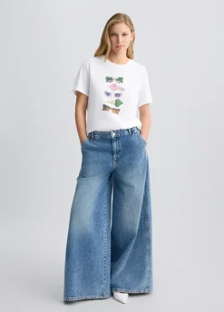Liu Jo T-shirt avec imprimé et strass|Femme T-Shirts Et Tops