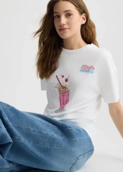 Liu Jo T-shirt avec imprimé et strass|Femme T-Shirts Et Tops