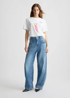 Liu Jo T-shirt avec imprimé et strass|Femme T-Shirts Et Tops