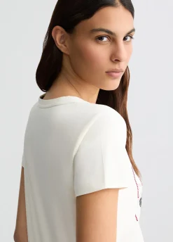 Liu Jo T-shirt avec logo à fleurs et strass|Femme Vêtements De Sport|T-Shirts Et Tops