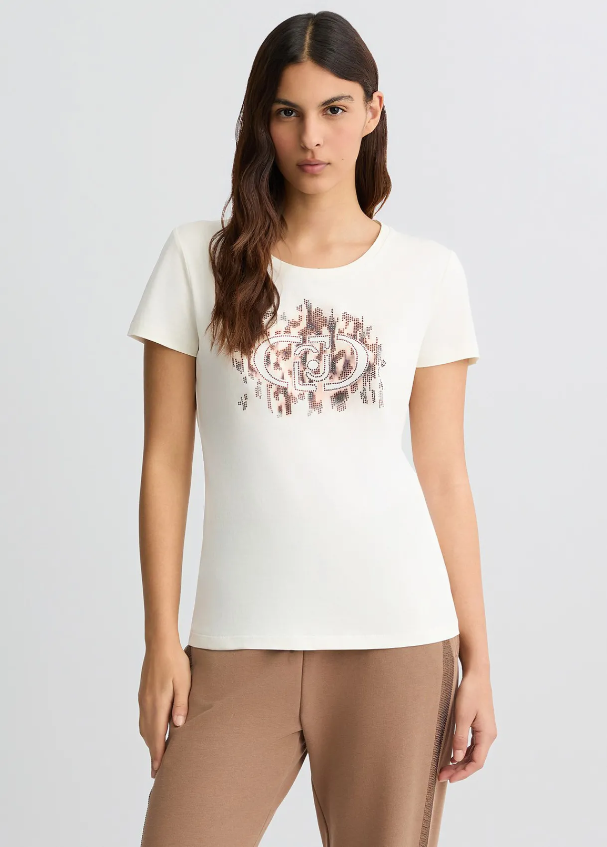 Liu Jo T-shirt avec logo animalier et strass|Femme Vêtements De Sport|T-Shirts Et Tops