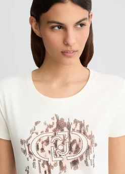 Liu Jo T-shirt avec logo animalier et strass|Femme Vêtements De Sport|T-Shirts Et Tops
