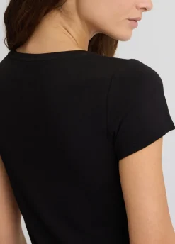 Liu Jo T-shirt avec logo et perles|Femme Mode Plage|T-Shirts Et Tops