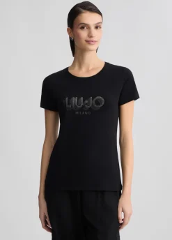 Liu Jo T-shirt avec logo et strass|Femme T-Shirts Et Tops