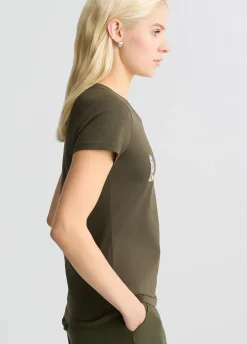 Liu Jo T-shirt avec logo et strass|Femme Mode Plage|T-Shirts Et Tops