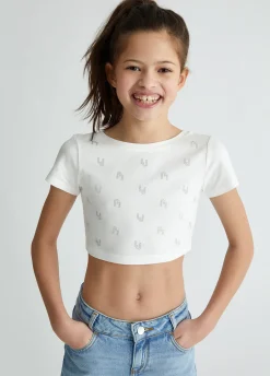 Liu Jo T-shirt avec logo et strass|Enfant T-Shirt