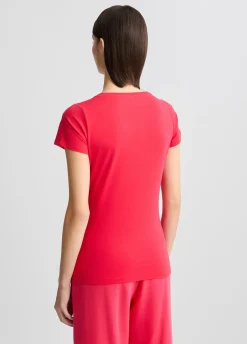 Liu Jo T-shirt avec logo et strass|Femme Mode Plage|T-Shirts Et Tops
