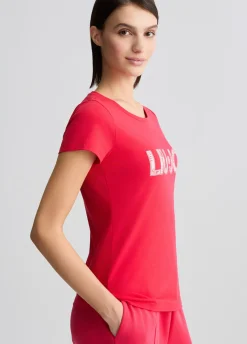 Liu Jo T-shirt avec logo et strass|Femme Mode Plage|T-Shirts Et Tops