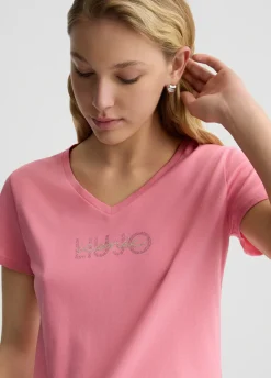 Liu Jo T-shirt avec logo et strass|Femme Vêtements De Sport|T-Shirts Et Tops