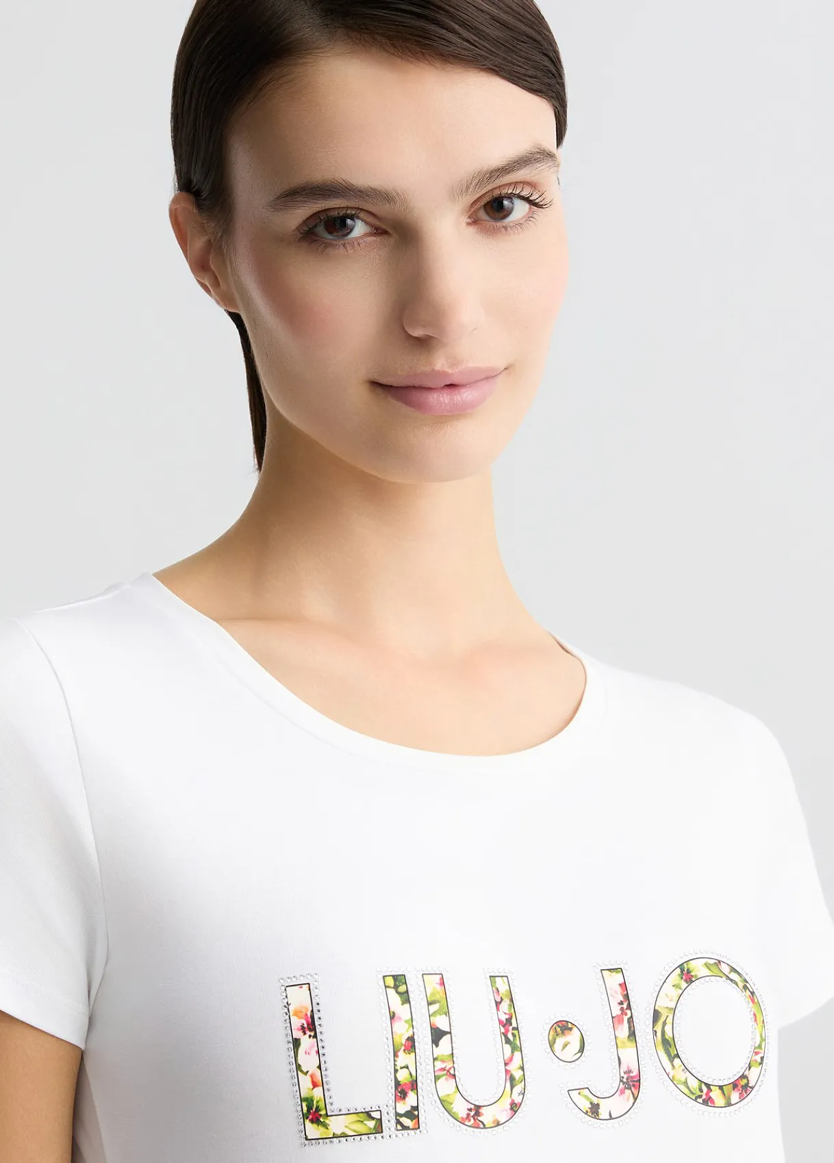 Liu Jo T-shirt avec logo et strass|Femme Mode Plage|T-Shirts Et Tops