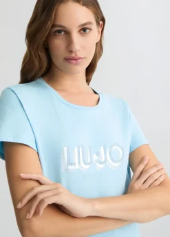 Liu Jo T-shirt avec logo et strass|Femme T-Shirts Et Tops