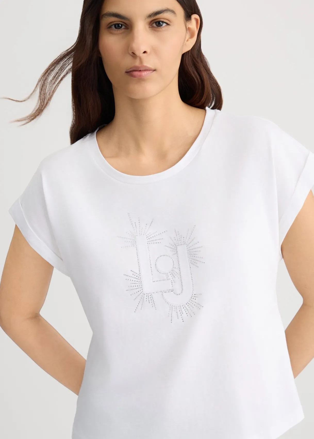 Liu Jo T-shirt avec logo et strass|Femme Mode Plage|T-Shirts Et Tops