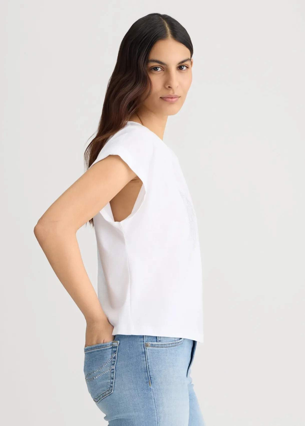 Liu Jo T-shirt avec logo et strass|Femme Mode Plage|T-Shirts Et Tops