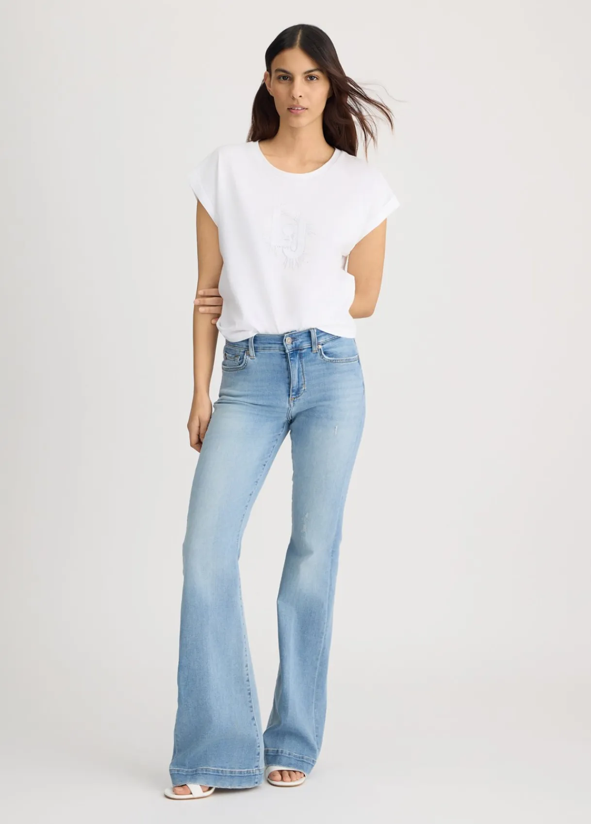 Liu Jo T-shirt avec logo et strass|Femme Mode Plage|T-Shirts Et Tops