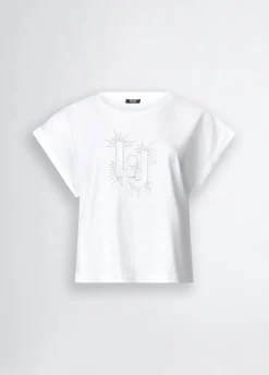 Liu Jo T-shirt avec logo et strass|Femme Mode Plage|T-Shirts Et Tops