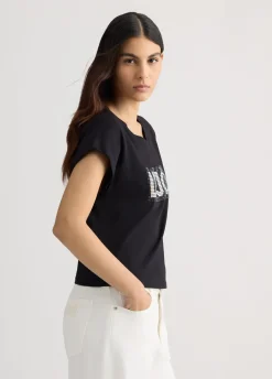 Liu Jo T-shirt avec logo et strass|Femme Mode Plage|T-Shirts Et Tops