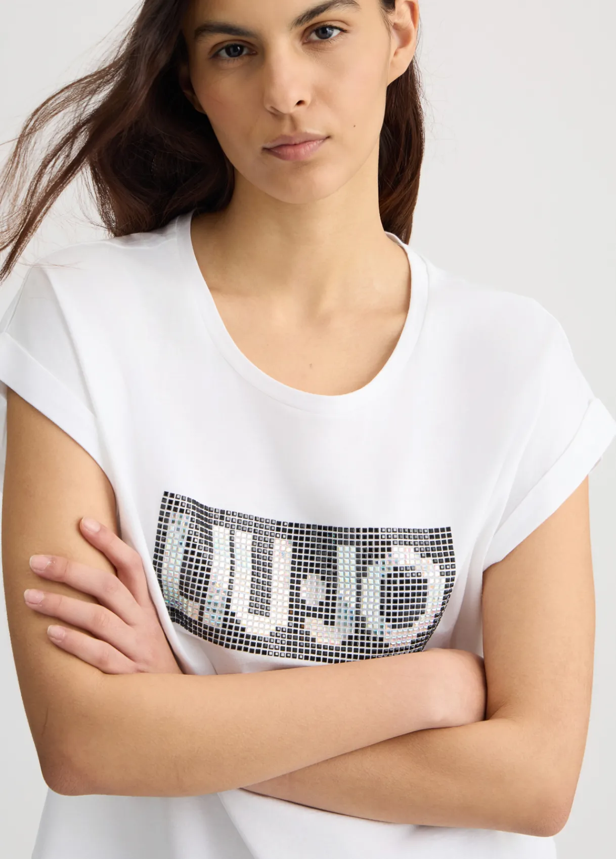 Liu Jo T-shirt avec logo et strass|Femme Mode Plage|T-Shirts Et Tops