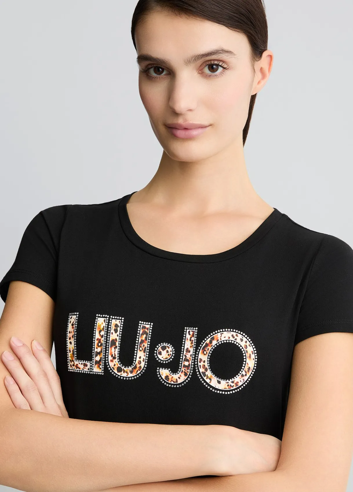 Liu Jo T-shirt avec logo et strass|Femme Mode Plage|T-Shirts Et Tops