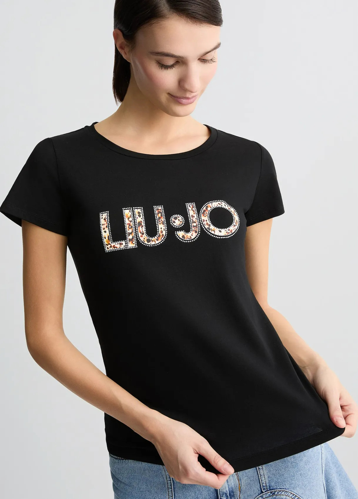 Liu Jo T-shirt avec logo et strass|Femme Mode Plage|T-Shirts Et Tops