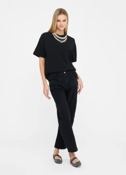 Liu Jo T-shirt avec perles et strass|Femme T-Shirts Et Tops