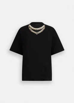 Liu Jo T-shirt avec perles et strass|Femme T-Shirts Et Tops