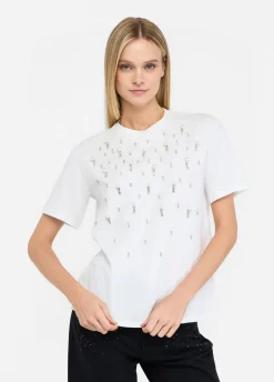 Liu Jo T-shirt avec perles et strass|Femme T-Shirts Et Tops