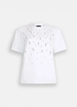 Liu Jo T-shirt avec perles et strass|Femme T-Shirts Et Tops