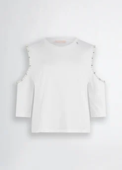 Liu Jo T-shirt avec perles et strass|Femme T-Shirts Et Tops