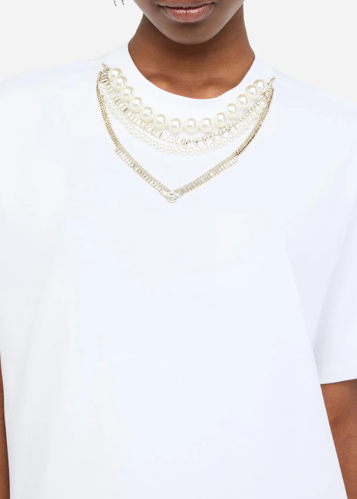 Liu Jo T-shirt avec perles et strass|Femme T-Shirts Et Tops