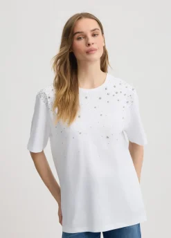 Liu Jo T-shirt avec strass et médaillons|Femme T-Shirts Et Tops