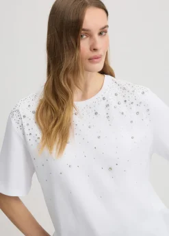 Liu Jo T-shirt avec strass et médaillons|Femme T-Shirts Et Tops