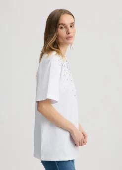 Liu Jo T-shirt avec strass et médaillons|Femme T-Shirts Et Tops