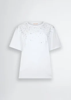 Liu Jo T-shirt avec strass et médaillons|Femme T-Shirts Et Tops