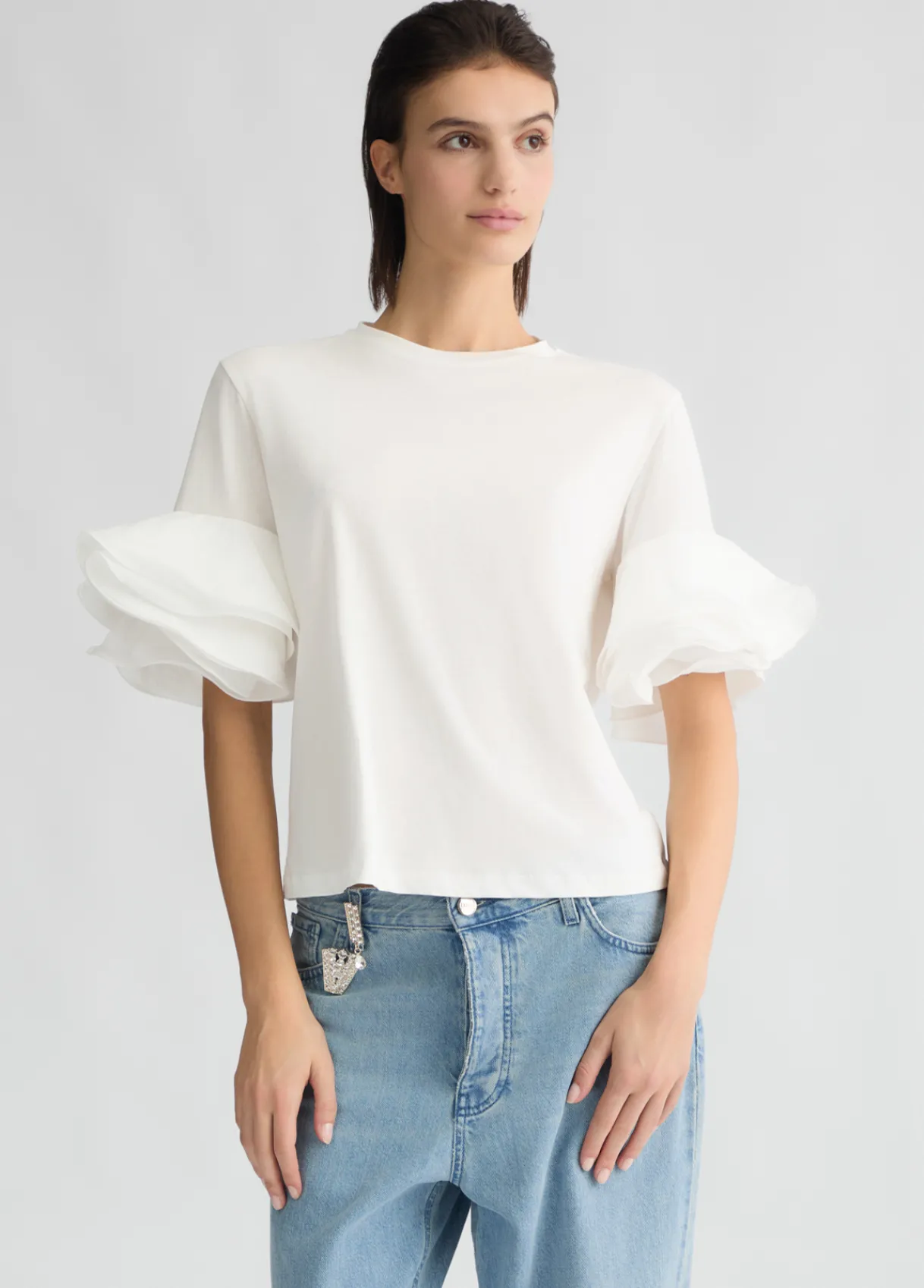 Liu Jo T-shirt avec volants|Femme T-Shirts Et Tops