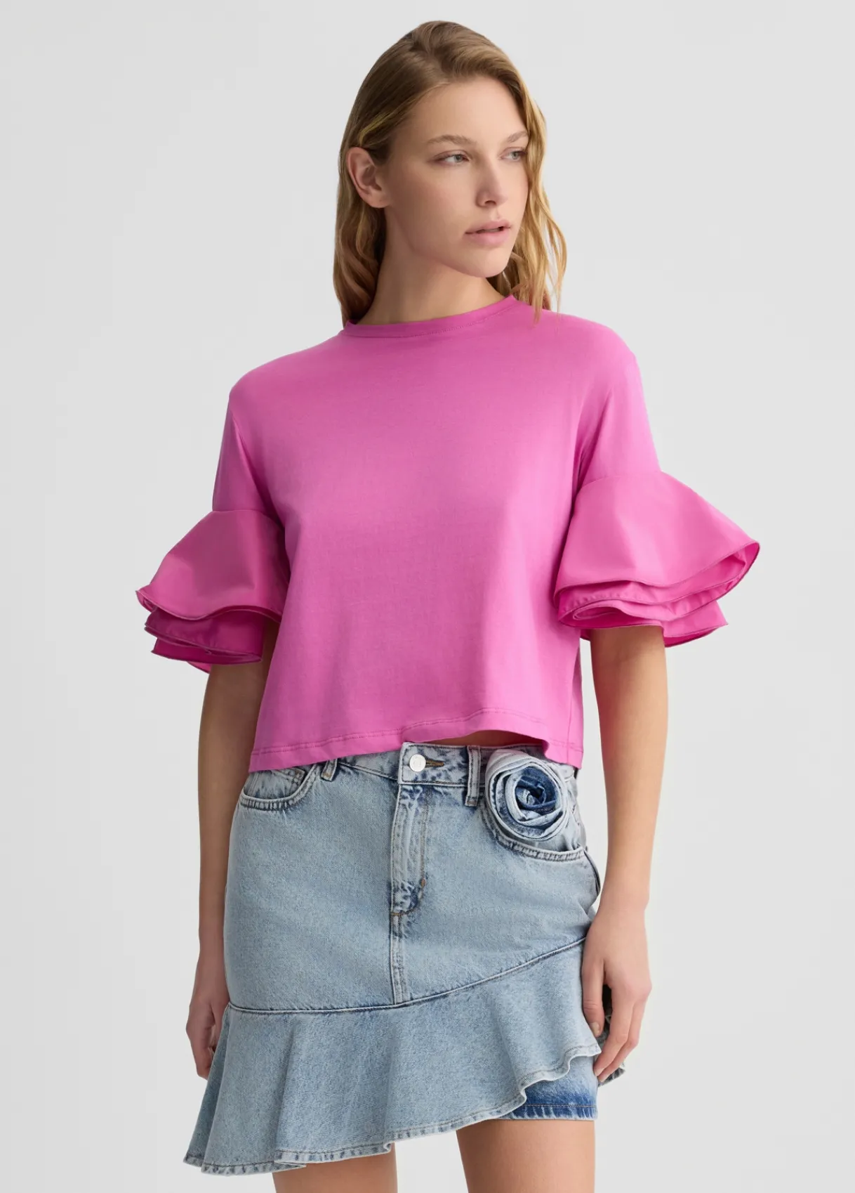 Liu Jo T-shirt avec volants|Femme T-Shirts Et Tops