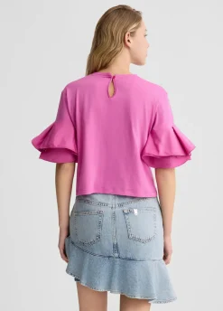 Liu Jo T-shirt avec volants|Femme T-Shirts Et Tops