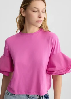 Liu Jo T-shirt avec volants|Femme T-Shirts Et Tops