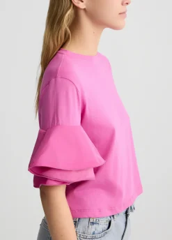 Liu Jo T-shirt avec volants|Femme T-Shirts Et Tops