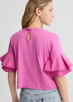Liu Jo T-shirt avec volants|Femme T-Shirts Et Tops