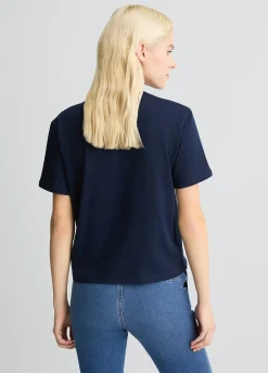 Liu Jo T-shirt en coton avec broderie et strass|Femme T-Shirts Et Tops